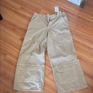 Zara Beige Cargo Pants